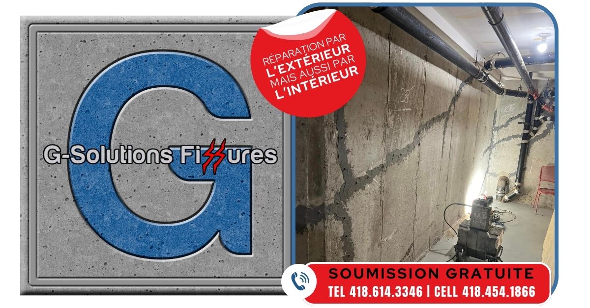 Entrepreneur béton réparation fissure de fondation Lévis