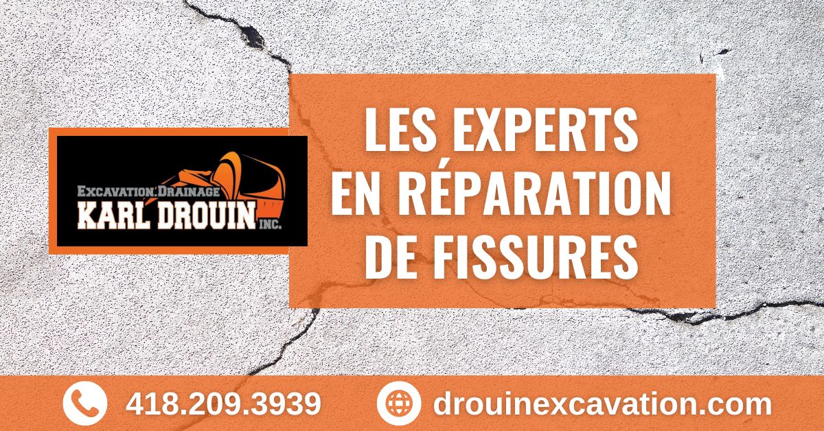 Entrepreneur béton réparation fissure de fondation Sainte-Marie