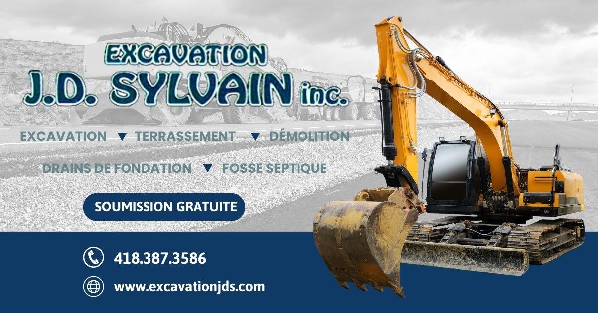 Bannière Excavation J.D. Sylvain inc.